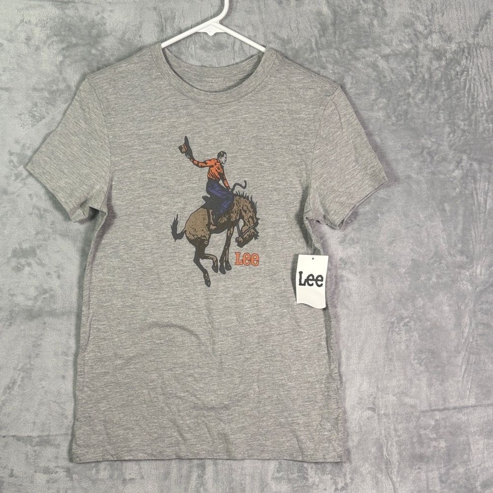 NWT New Lee Gray Crew T-shirt Cowboy Western Size XS